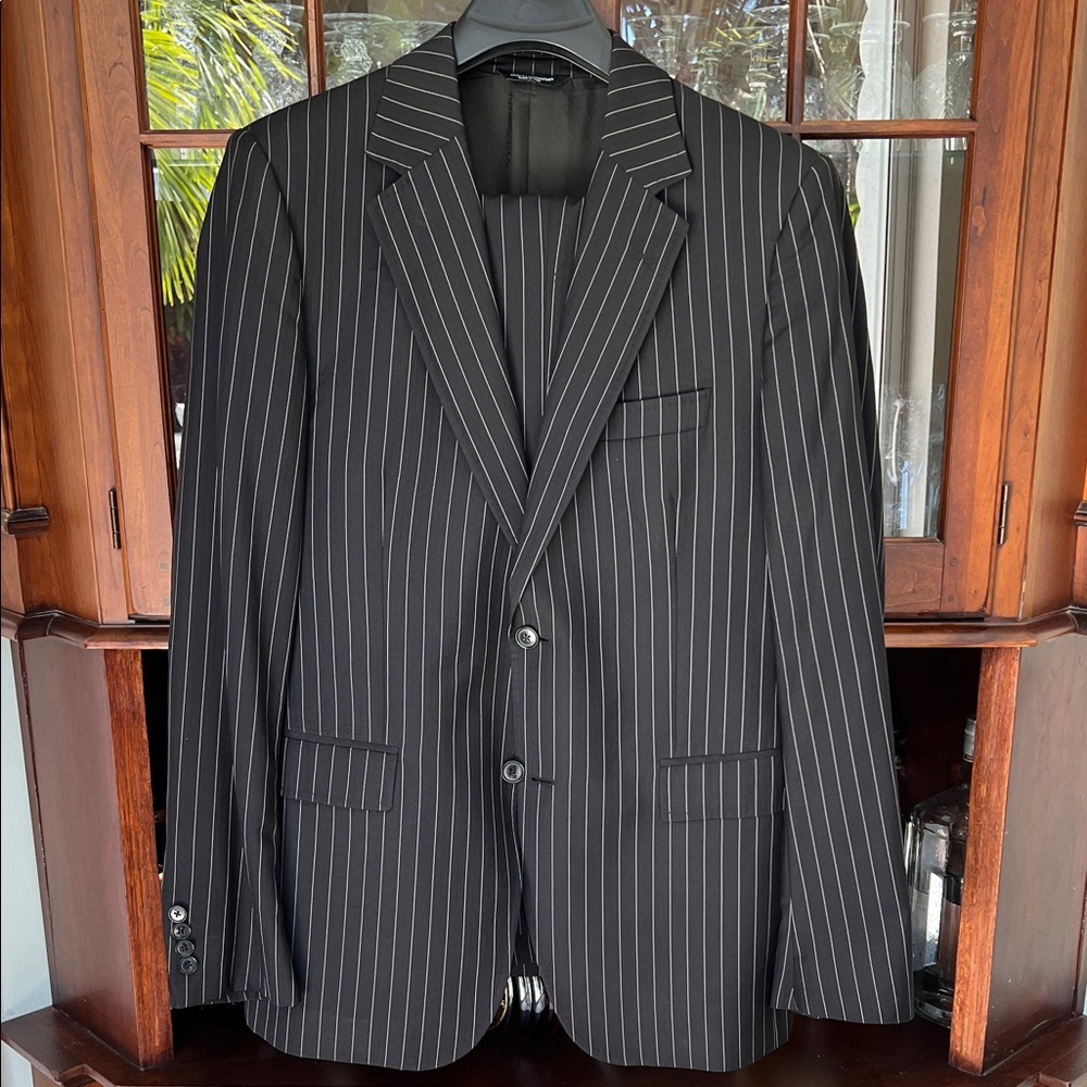 Dolce & Gabbana Black Pinstripe Suit